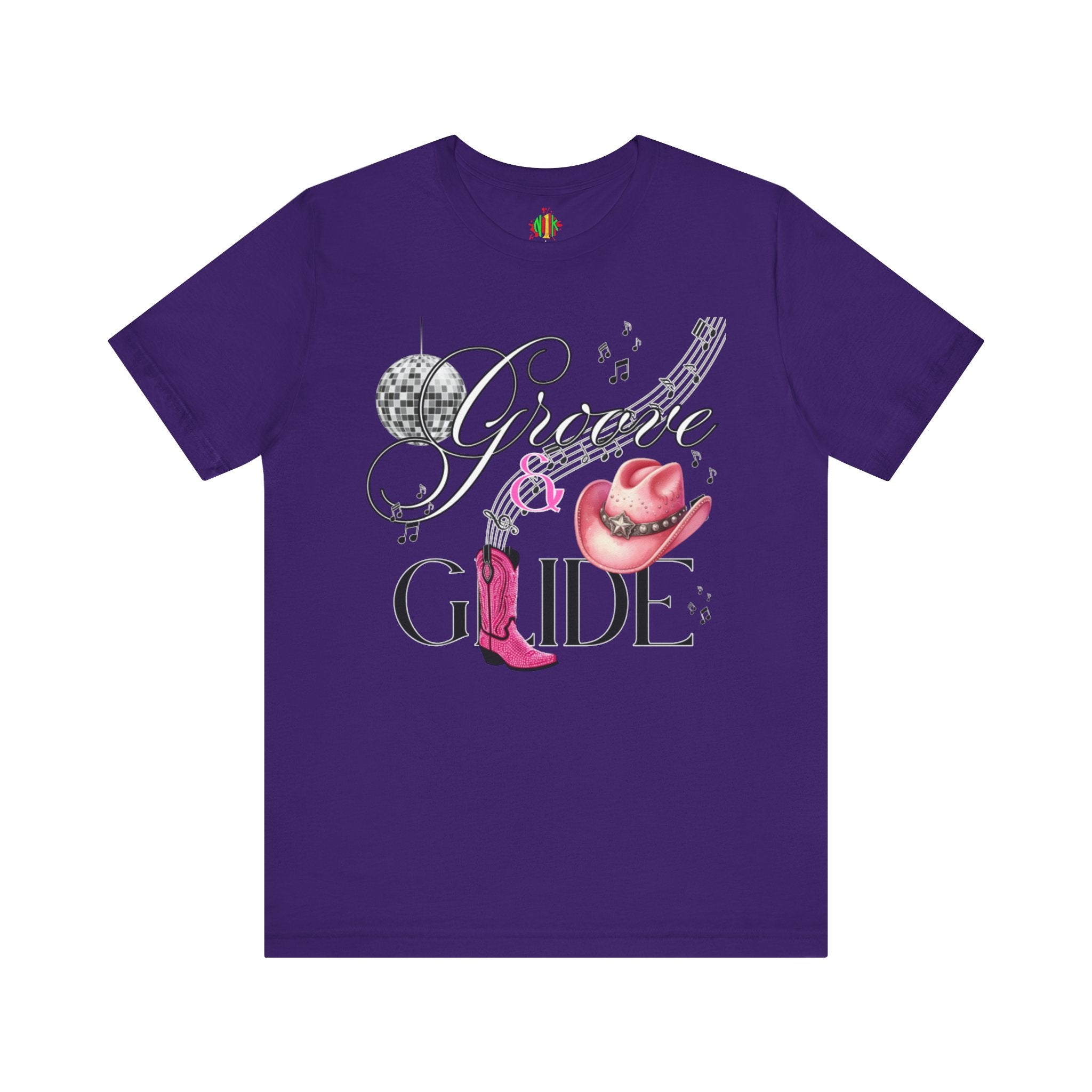 Groove and Glide Graphic Tee - Unisex Short Sleeve T-Shirt for Music Lovers